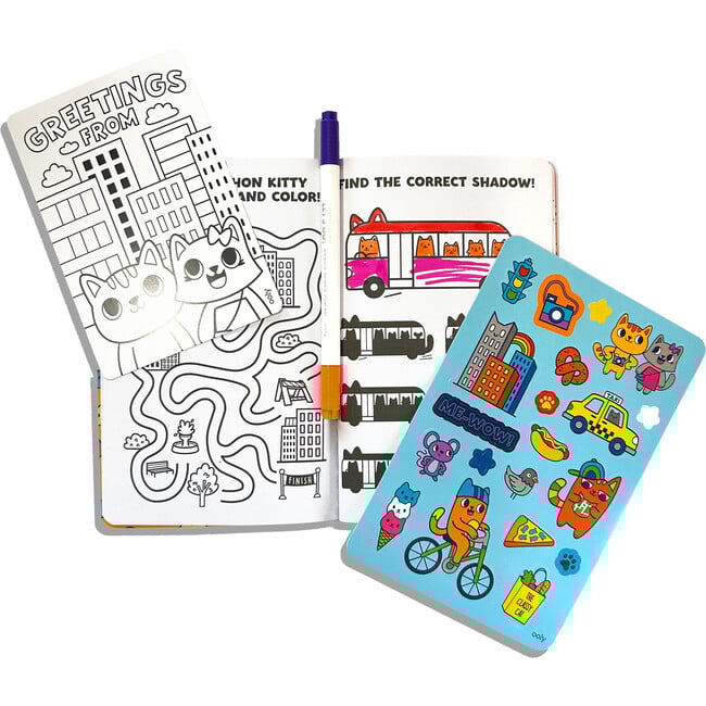 Let's Go Activity Coloring Kit- Kitty in the City - Arts & Crafts - 3