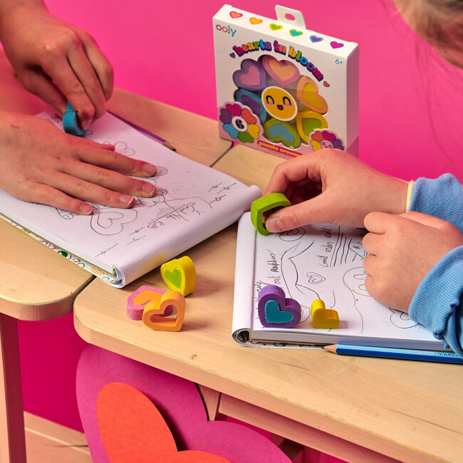 Hearts In Bloom Erasers Set of 6