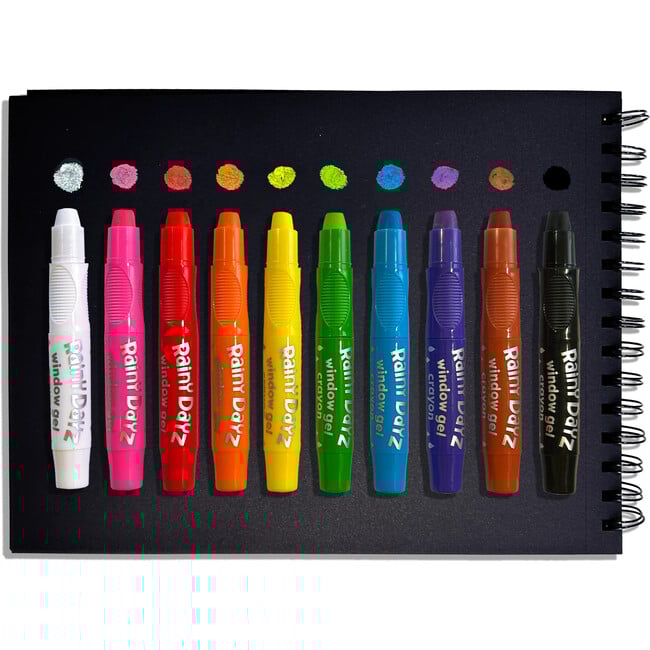 Rainy Dayz Gel Crayons Set of 10, Rainbow - Arts & Crafts - 3