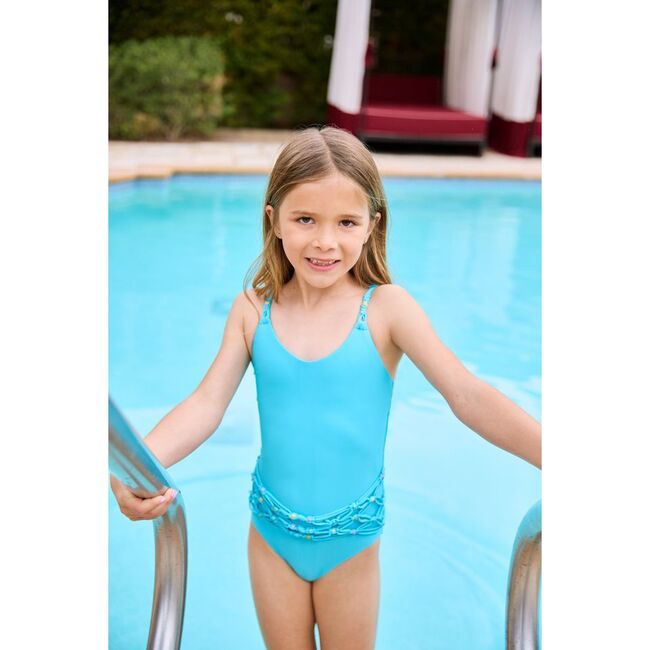 Little Beaded Waist Brynn One-Piece Swimsuit, Kai