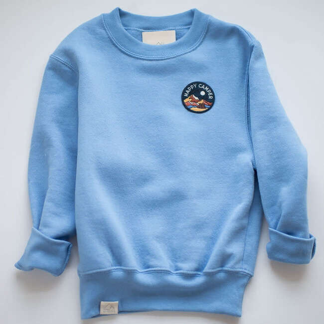 Happy Camper Sweatshirt, Sky Blue