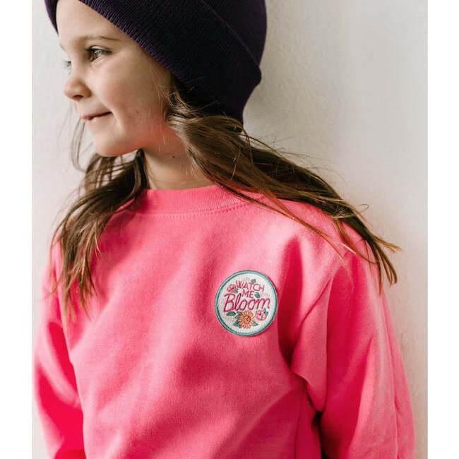 Watch Me Bloom Sweatshirt, Fuchsia - Sweatshirts - 3