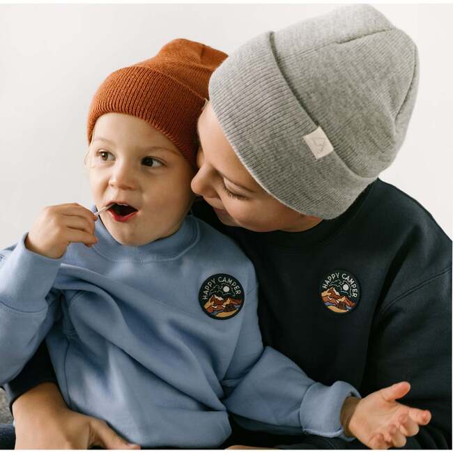 Happy Camper Sweatshirt, Sky Blue - Sweatshirts - 3