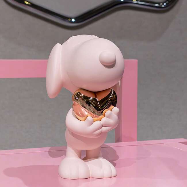 Snoopy HEART Pink & Gold Heart 11in - Dolls - 4