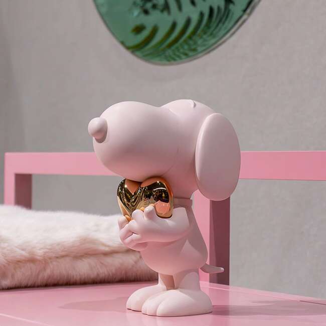 Snoopy HEART Pink & Gold Heart 11in - Dolls - 5