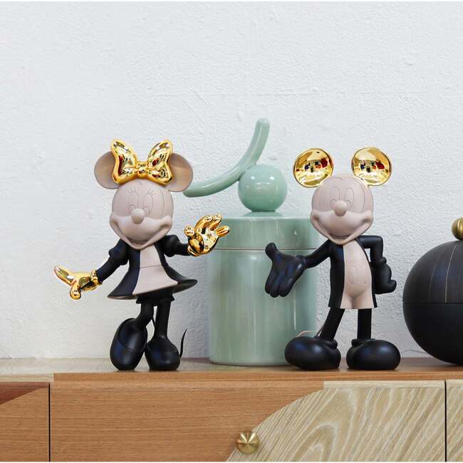 Mickey Mouse HOPPEN Taupe, Black & Gold 12in - Dolls - 4