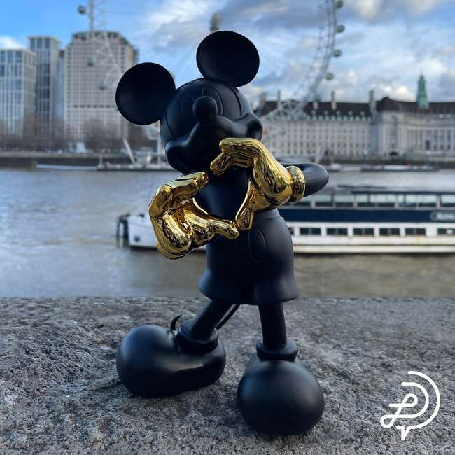 Mickey Mouse WITH LOVE Black & Gold 12in - Dolls - 4