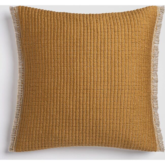 Sunrise Two-Tone Yellow & White Accent Pillow