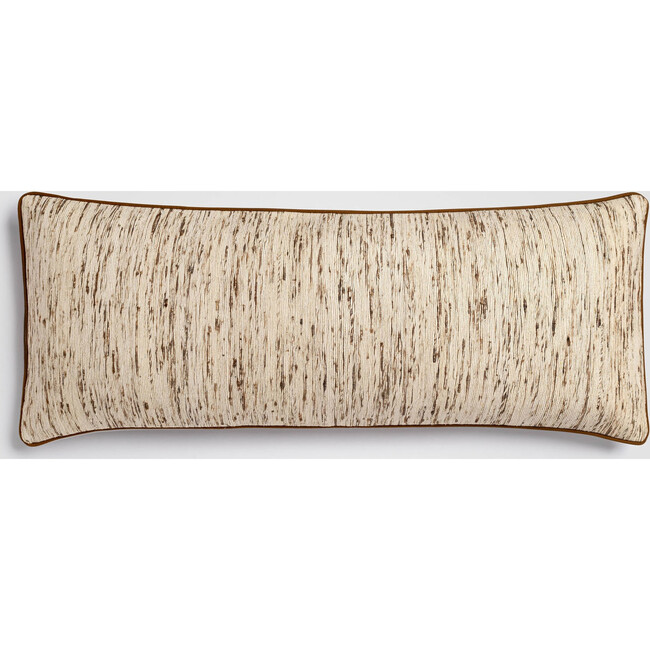Silk Sands Beige Neutral Woven Lumbar Pillow