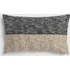 Sand & Sea Blue & Tan Coastal Stripe Lumbar Pillow - Decorative Pillows - 1 - thumbnail