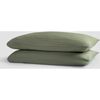 Zen Crinkled Comfort Pillowcase Set – Set of 2, Matcha - Pillowcases - 1 - thumbnail