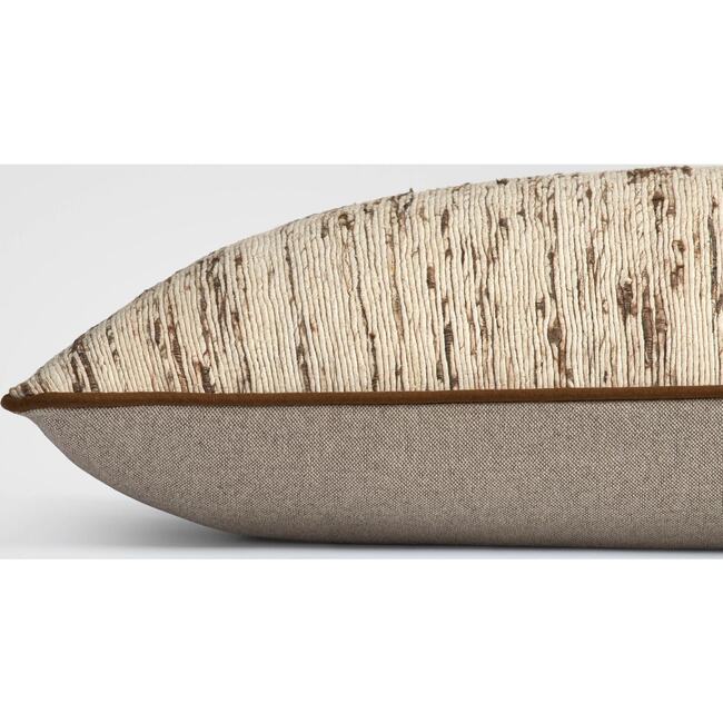 Silk Sands Beige Neutral Woven Lumbar Pillow