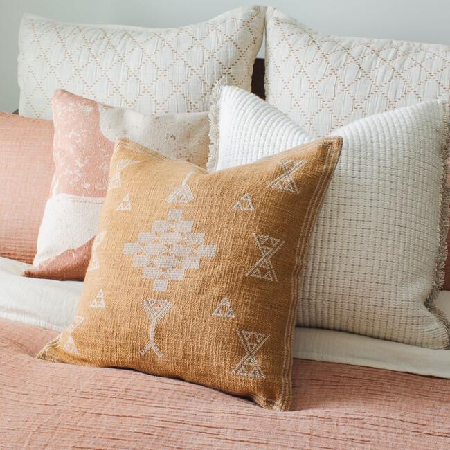 Tribal Sun Gold & Ivory Geometric Throw Pillow - Decorative Pillows - 3