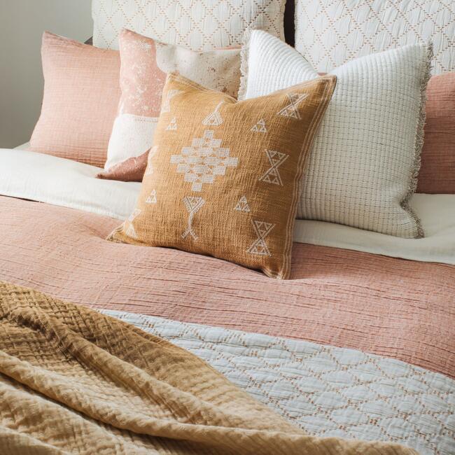 Sunrise Two-Tone Yellow & White Accent Pillow - Decorative Pillows - 4