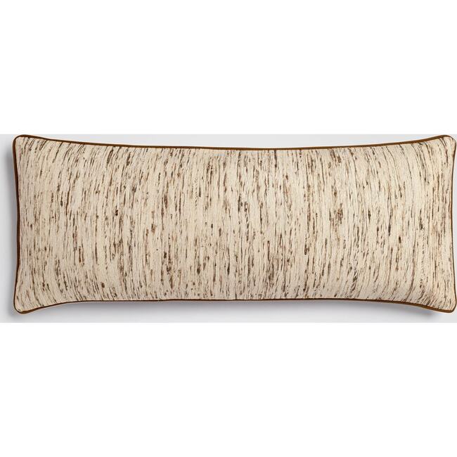 Silk Sands Beige Neutral Woven Lumbar Pillow - Decorative Pillows - 6