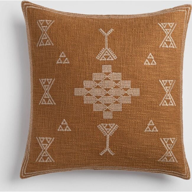 Tribal Sun Gold & Ivory Geometric Throw Pillow - Decorative Pillows - 6