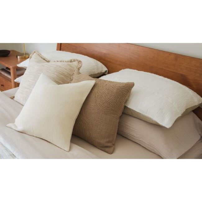 Silk Sands Beige Neutral Woven Lumbar Pillow - Decorative Pillows - 7