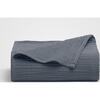 Oasis Crinkled Comfort Flat Sheet, Midnight Tide - Sheets - 1 - thumbnail