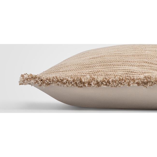 Layered Loom Fringe Rust & Ivory Throw Pillow