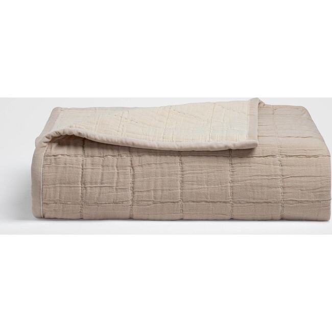 Gray Quilted Bedspread