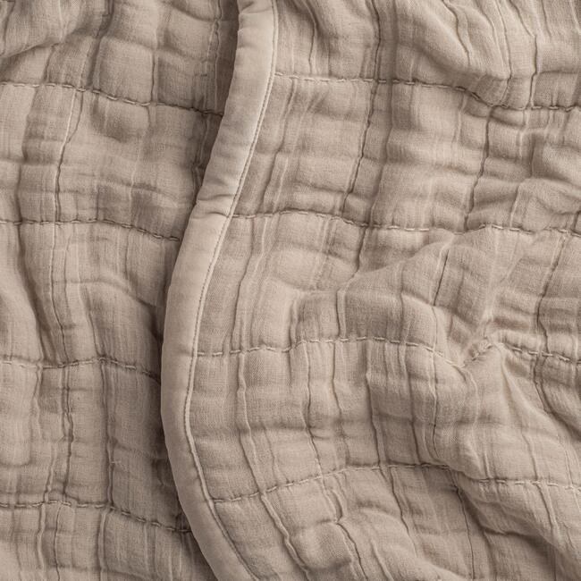 Gray Quilted Bedspread