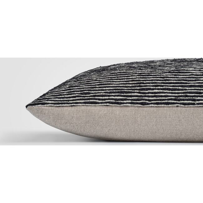 Geo Stripe Black & White Geometric Lumbar Pillow