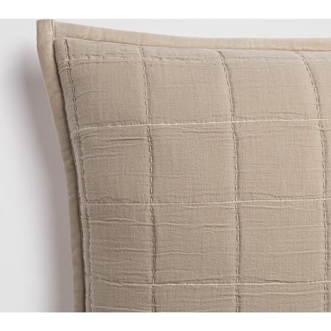 Gray Quilted Euro Sham Set