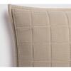 Gray Quilted Euro Sham Set - Shams - 2 - thumbnail