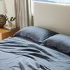Oasis Crinkled Comfort 4-Piece Sheet Set, Midnight Tide - Sheets - 5 - thumbnail