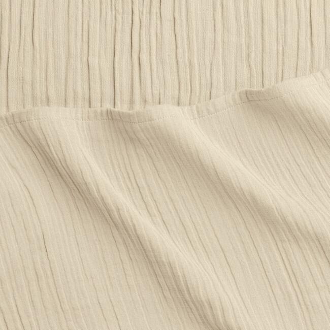 Dune Crinkled Comfort Flat Sheet, Sandstone