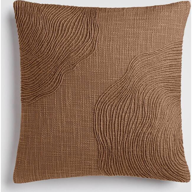 Jute Terrain Beige Textured Woven Throw Pillow - Decorative Pillows - 6
