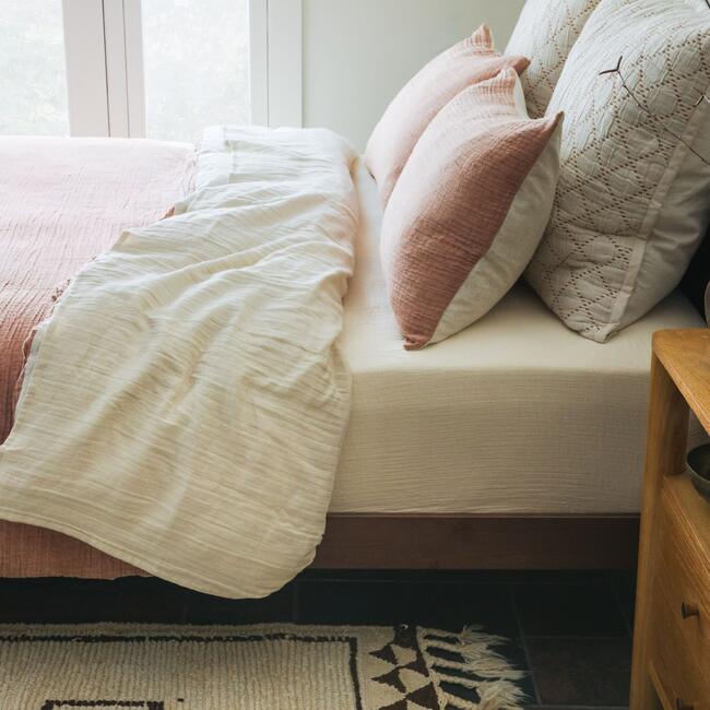 Dune Crinkled Comfort Flat Sheet, Sandstone - Sheets - 5