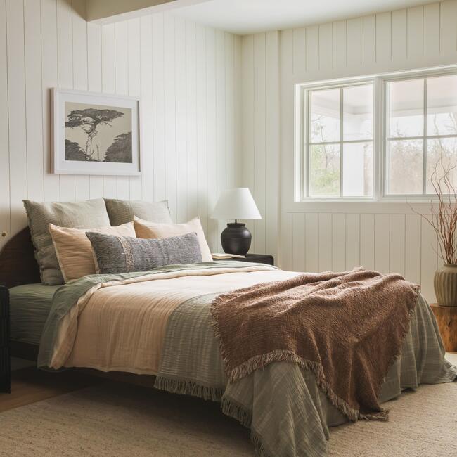 Geo Stripe Black & White Geometric Lumbar Pillow - Decorative Pillows - 6