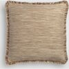Layered Loom Fringe Rust & Ivory Throw Pillow - Decorative Pillows - 6 - thumbnail