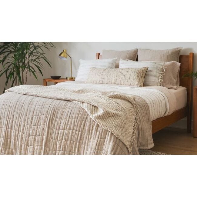 Layered Loom Fringe Rust & Ivory Throw Pillow - Decorative Pillows - 7