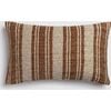 Desert Rust Stripe Orange & Ivory Lumbar Pillow - Decorative Pillows - 1 - thumbnail