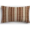 Desert Rust Stripe Orange & Ivory Lumbar Pillow - Decorative Pillows - 6 - thumbnail