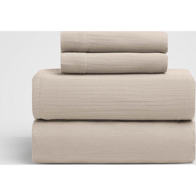 Calm Crinkled Comfort 4-Piece Sheet Set, Morning Fog