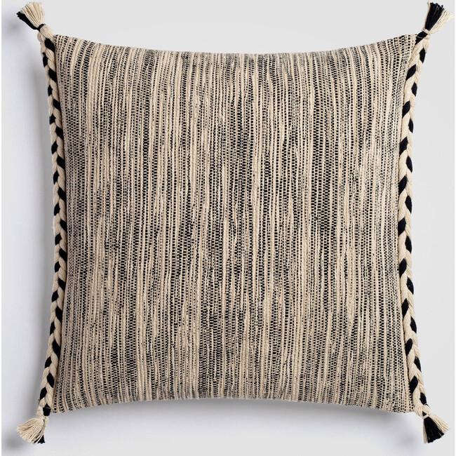 Black & White Braided Throw Pillow