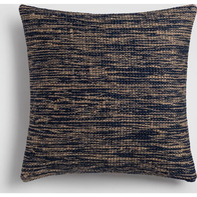 Coastline Blue & Beige Nautical Texture Throw Pillow - Decorative Pillows - 6