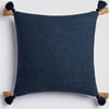 Bayside Tassel Blue & White Coastal Accent Pillow - Decorative Pillows - 1 - thumbnail