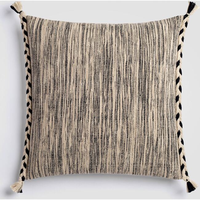 Black & White Braided Throw Pillow - Decorative Pillows - 5