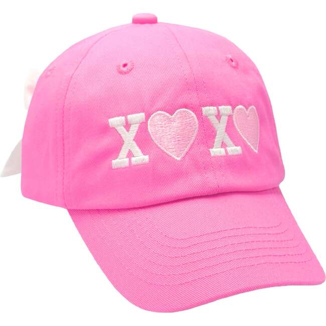 XOXO Bow Baseball Hat, Pink
