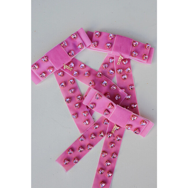 Sweetheart Velvet Gem Bow - Hair Accessories - 4