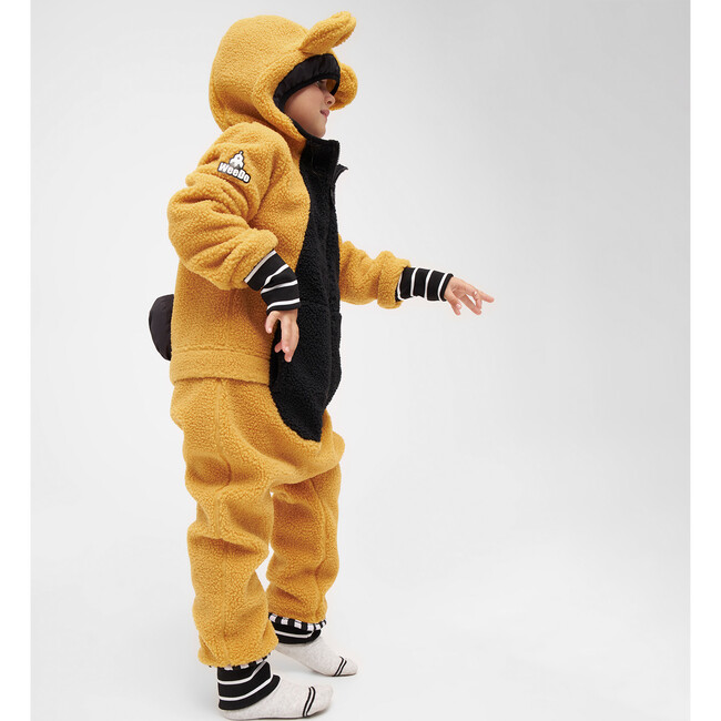 Teddy Fleece Jumpsuit, Brown - Rompers - 5