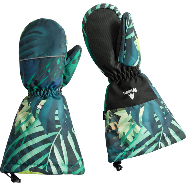 Cosmo Jungle Elastic Long Cuff Mittens, Jungle
