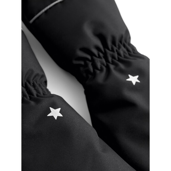 Univers Elastic Long Cuff Mittens, Black