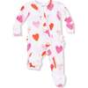 2 Way Ruffle Zipper Footie, Happy Hearts - Footie Pajamas - 1 - thumbnail