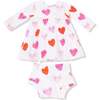 Simple Dress + Bloomer, Happy Hearts - Dresses - 1 - thumbnail