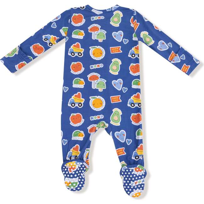 2 Way Zipper Footie, Blue My Funny Valentine
